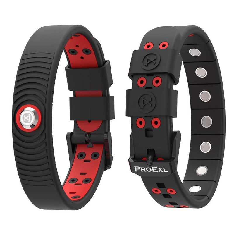 PROEXLÂ® 18 MAX Sports Magnetic Bracelet - Waterproof - Breathable Strap - Super Strength - (Black Red) - Image 2